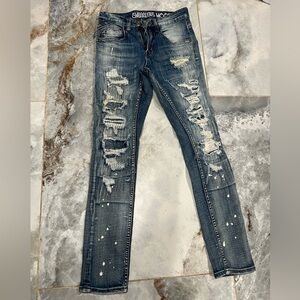 Smugglers Moon. Distressed Blue Skinny Jeans